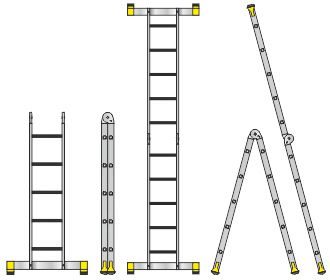Лестницы трансформеры двухсекционные