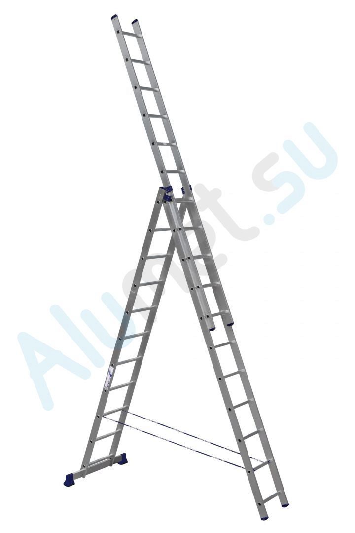 Лестница алюминиевая трехсекционная 3х11 5311 универсальная (Алюмет)_5311