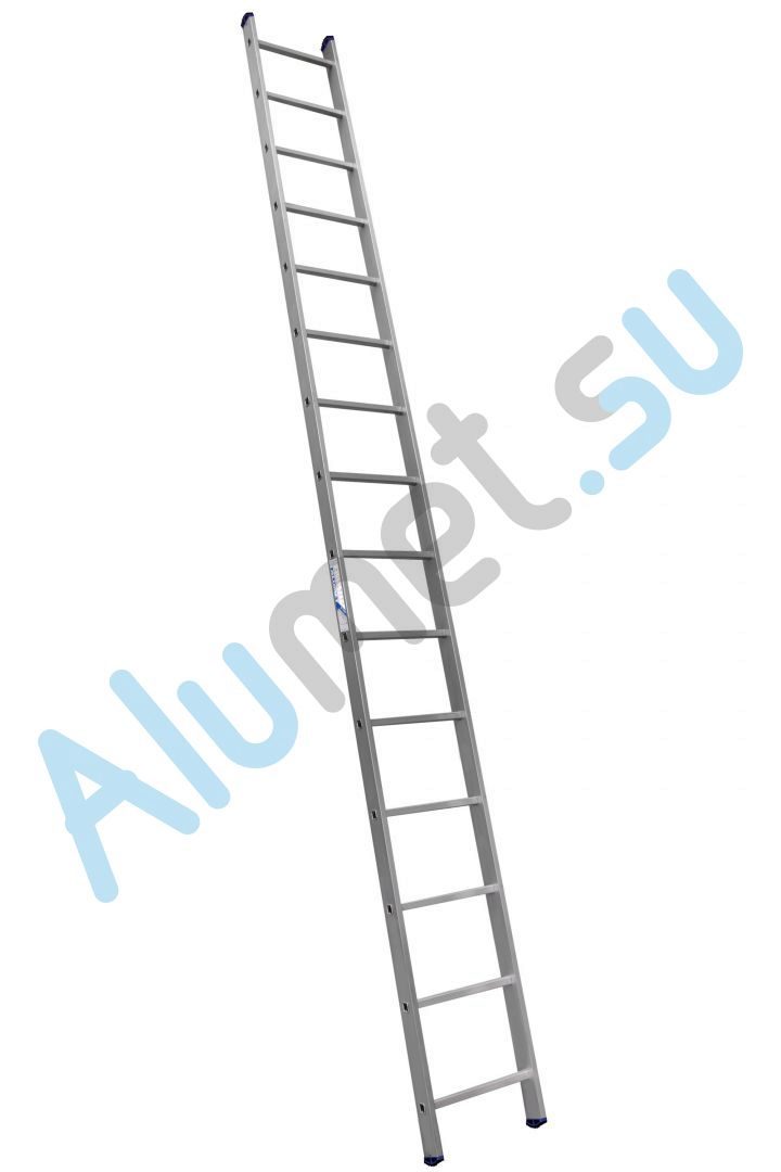 Лестница алюминиевая приставная 1х15 5115 односекционная (Алюмет)_5115
