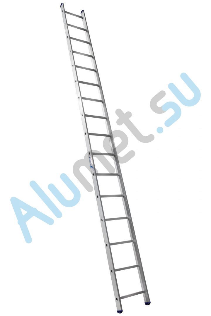 Лестница алюминиевая приставная 1х16 6116 односекционная (Алюмет)_6116