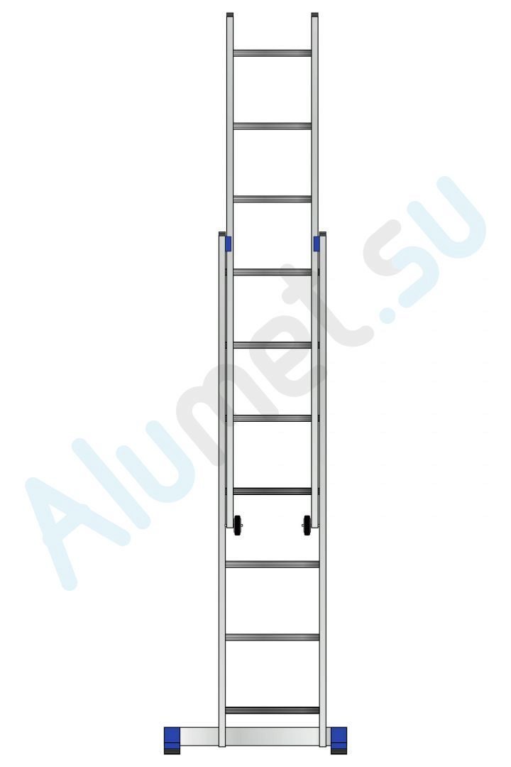 Лестница помост алюминиевая SM4007 (Алюмет)_SM4007